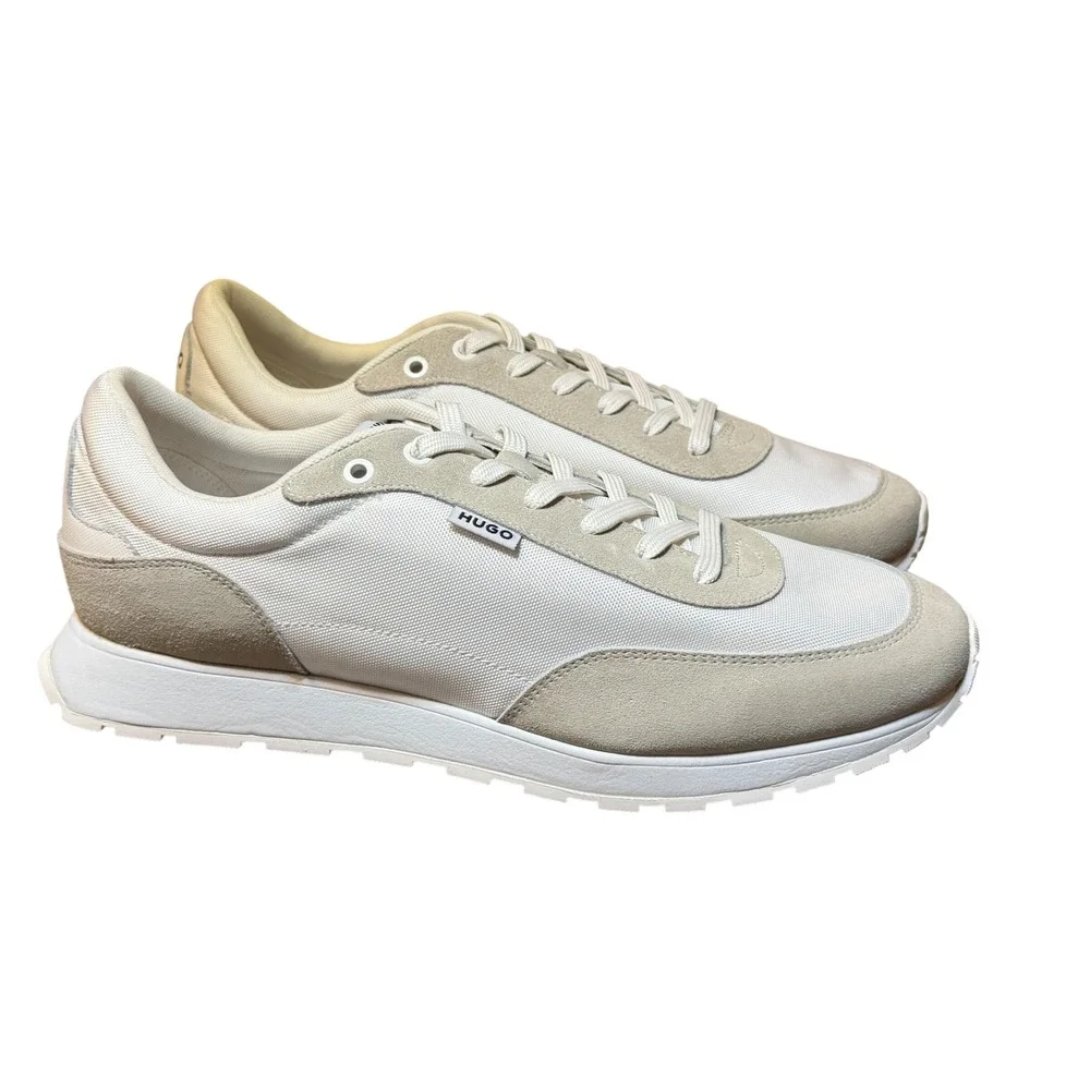 HUGO BOSS Icelin Runn MSD Men's Sneakers‎ Size 13 White Casual Lace Up